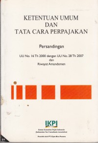 Ketentuan Umum dan Tata Cara Perpajakan